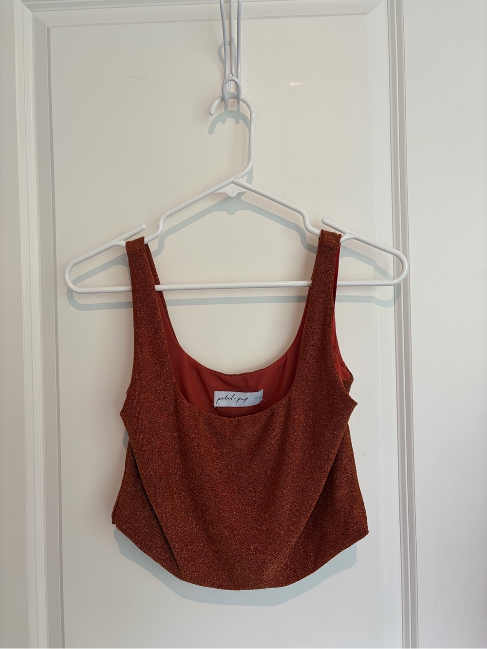 Petal & Pup Copper Shimmer Crop Tank